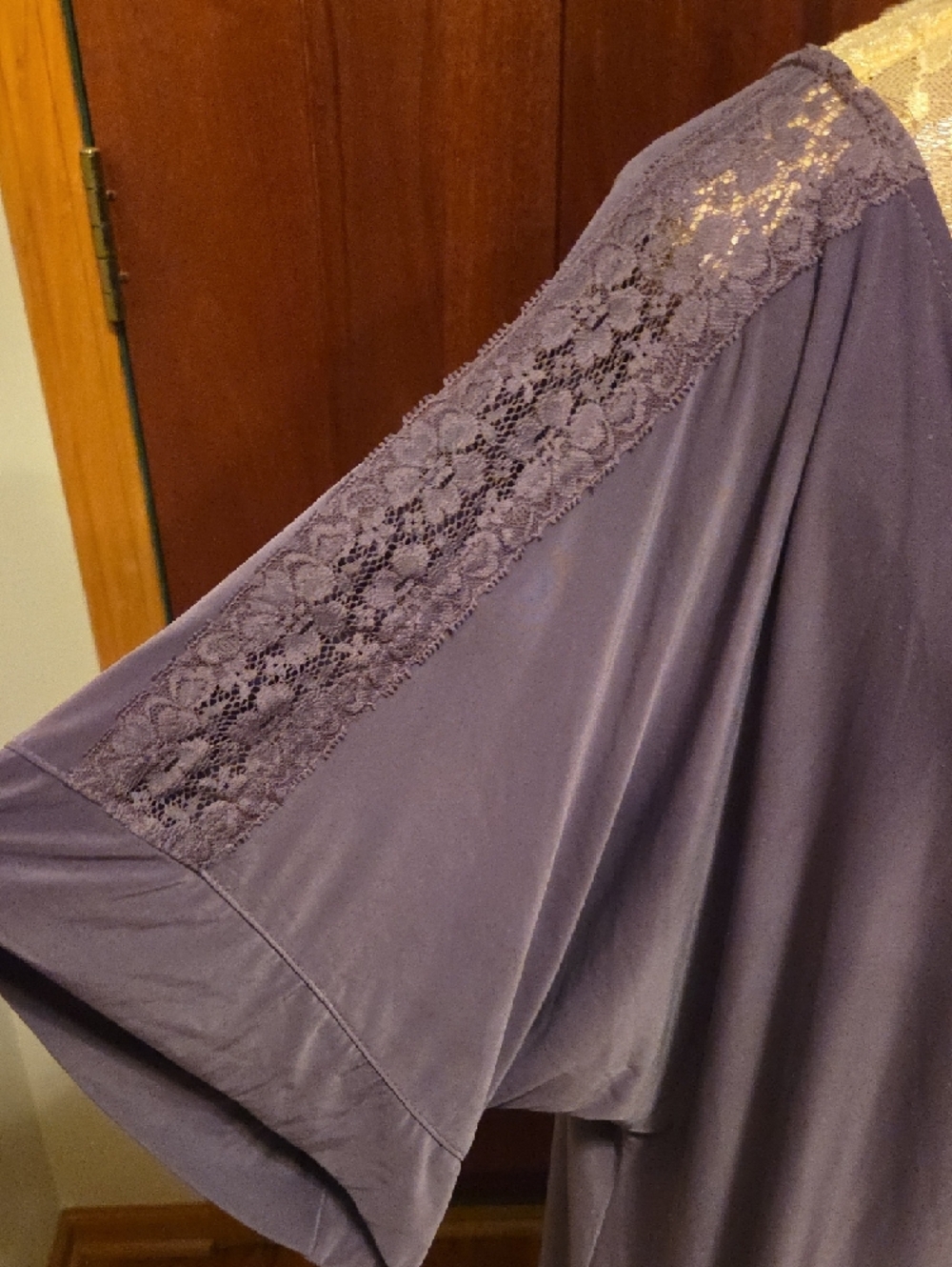 FREE with Purchase L/XL Women’s Purple Lace-Shoulder Sleep Gown - Picture 2 of 9